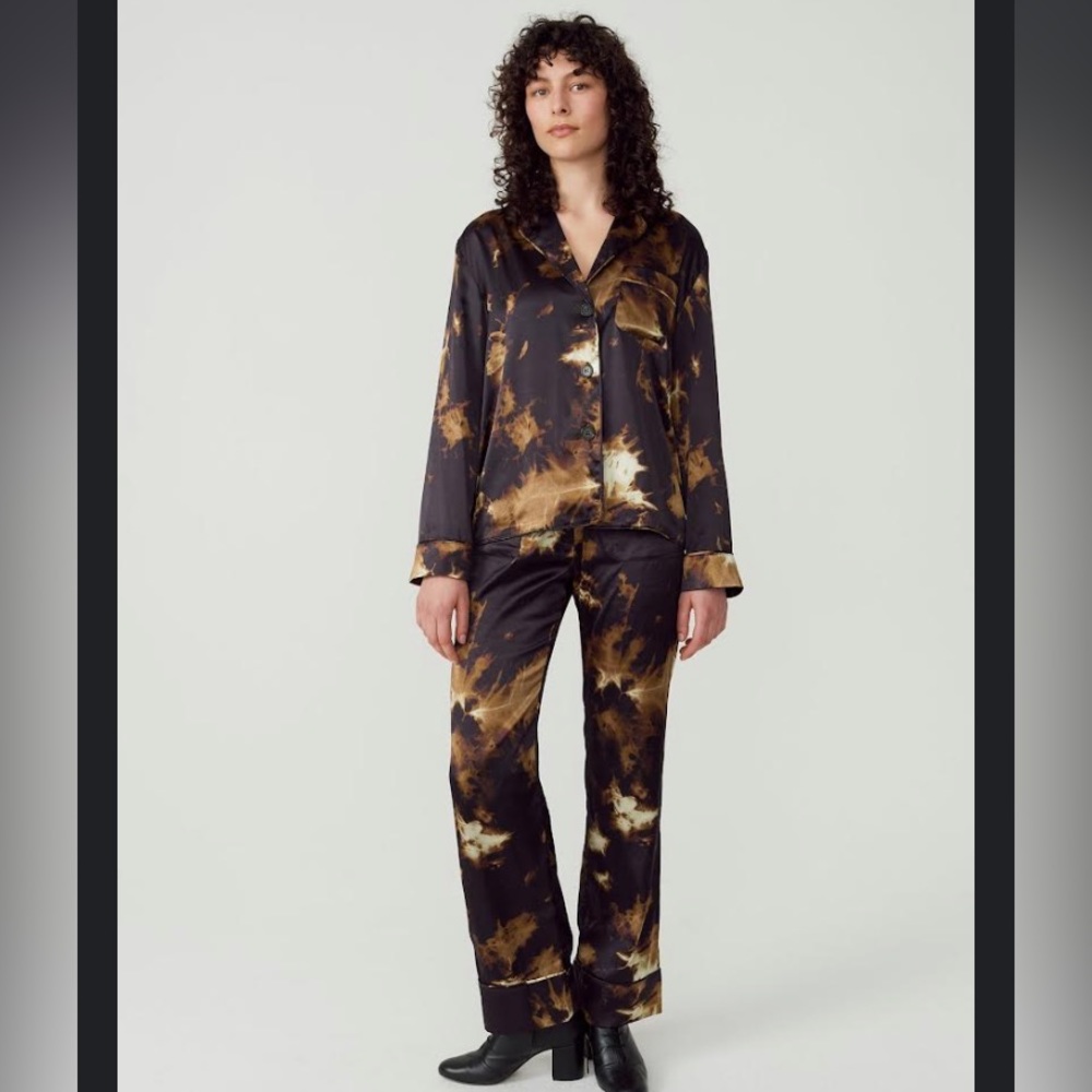 🔥 Who by fire 🔥 ALEXA CHUNG satin pajama suit! Sz M 6/8 US- 10 UK